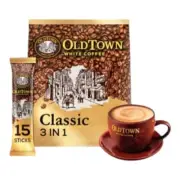 2 Pack Old Town White Coffee 3-in-1 Instant Coffee (15 Sticks) - Free Shipping