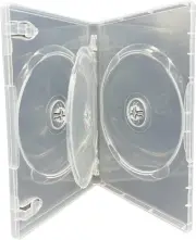 10 X 3 Disc CD DVD Blu Ray Disc Cases.Clear Case to Hold 3 Discs. Case Has 14Mm