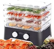 Food Dehydrator Machine, 4 Trays Jerky Dryer with Adjustable Temperature Control for Fruits, Veggies, Meats & Dog Treats