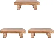 Binxind 3X Wooden Step Stool for Adults, Bed Stool for High Beds, Kitchen, Bathroom, Closet, Great Wood Step Stool for Adults