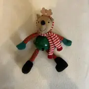 Vintage Applause Ornament Reindeer Christmas Holiday Outfit Scarf Mittens New