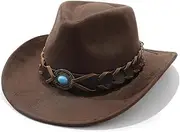 [BELTROAD] Cowboy Hat for Men Women Classic Cowgirl Hat Wide Brim Western Women Mens Cowboy Hats Christmas Cowgirl Hats Gifts