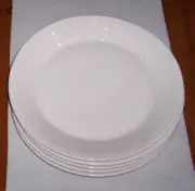 ROYAL DOULTON 1815 WHITE ASSIETTE Dinner PLATES New set of 5
