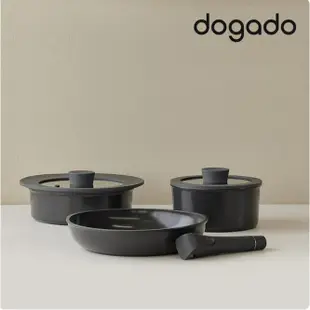韓國dogado IH有機鍋具6件組/ 2種顏色 沙米色 新款花崗巖灰色/ 抗菌塗層6代塗層