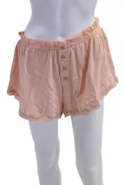 The Great Womens Four Button Lace Tap Sleep Shorts Dusty Rose Cotton Size 3