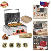 High-Performance Corn Dog Waffle Maker with Non-Stick Plates & Accessories
