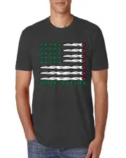Dope Nation Flag Weed Mary Jane Smoking Weed Men Premium Tri Blend T-Shirt
