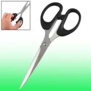 Home Office Black Handgrip Sharp Metal Blade Scissors Shear