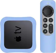 Box Case/Remote Case Compatible with Apple TV 4K Siri Remote 2nd Generation 2021, Shinny Protective Cover for Apple TV 4K/HD Siri Remote Controller (Blue)