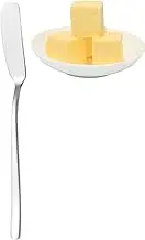 Cream Cheese Spreader | Metal Cheese Cutter Spatula,Kitchen Tool Butter Scraper with Long Handle, Cheese Curved Scraper Silverware for Home Parties