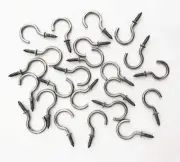 50 Pcs Stainless Steel Screw Ceiling Hooks 7/8 Inch Cup Hooks for Indoor Outdoor
