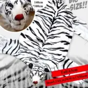 Simulated 140CM Tiger Head Rugs Floor Bathmats Soft Mat Carpet Child Play Toy