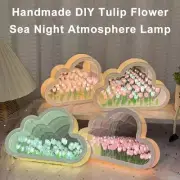 Handmade DIY Tulip Flower Sea Night Atmosphere Clouds Lamp LED Night Light I3