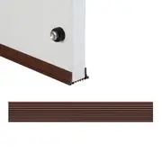 Bottom of Door Draft Stopper Door Sweep for Exterior Interior Weather Stripping Door Seal -Brown