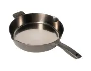 iLiving Unseason Modern Heirloom Mirror Polished Cast Iron Skillet Pan 12" 3.7L