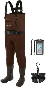 Neoprene Waders, Cleated Bootfoot Men Chest Waders, Waterproof Fishing & Hunting