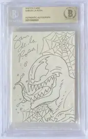 SAM DE LA ROSA /. SIGNED & SKETCH VENOM BECKETT AUTHENTIC AUTO & ART CARD