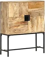 Highboard 80x30x100 cm Solid Mango Wood Storage Cabinet Furniture Home Decor