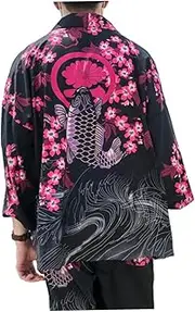 [Porgeel] Kimonos Man Woman 2021 Japanese Kimono Cardigan Cosplay Shirt Blouse for Women Japanese Yukata Female Summer Beach Kimono