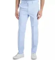 Nautica Men's GAFF Cotton Modern Fit Dress Pants Light Blue 36 x 32 Pants NWT