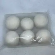 6 Pack Wool Dryer Balls - Natural Fabric Softener, Reusable
