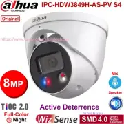 Dahua 8MP SMD4.0 TiOC2.0 2-Way Talk PoE WizSense IP Camera IPC-HDW3849H-AS-PV-S4
