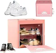 [ZbOLi] 370W Electric Boots Dryer, Foldable Design & Quick Drying Electric Shoe Dryer with 12H Timer Modes, Portable Shoe Organizer, 360° Constant Temperature Drying, for Shoes, Gloves, Hats, Socks Pink