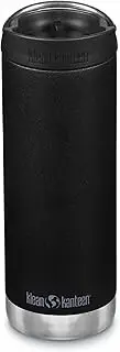 Klean Kanteen TKWide Insulated Coffee Tumbler with Cafe Cap, 473 ml Capacity, Black