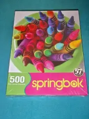 SPRINGBOK 500 PIECE 20" x 20" PUZZLE TWIST OF COLOR CRAYONS 2020~ NEW & SEALED!