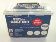 Fitec 11480 Super Spreader 8 ft Radius Cast Net 5/8" Mesh Shrimp Menhaden 1Lb/Ft
