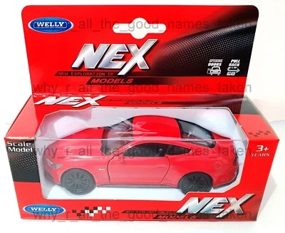 2015 FORD MUSTANG GT - Welly NEX MODELS Diecast Replica Pull Back Car 1:38 Scale