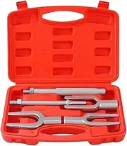 Car Ball Joints 5X Pickle Fork Tool Set Joint Splitter Automotive Tool with Case Fork Type Separator Kit Ball Joint Assembly