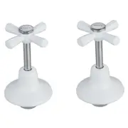 Shaw & Mason White Easy Clean Top Assembly Tap Set