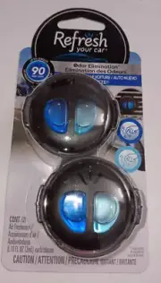 Refresh Vent Clip Mini Diffusers Car Air Freshener, New Car/Cool Breeze Scent