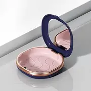 DIDATOOL Denture Case with Mirror, Portable Retainer Case for Braces, Mouth Guards, Orthodontic Retainers, Compact, Stylish, and Travel-Friendly Denture Box (Navy blue)