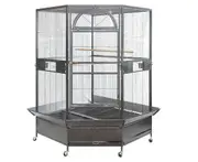 YES4PETS 185cm XXL Corner Bird Cage Pet Parrot Aviary Perch Castor Wheel