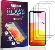 Screen Protector [4-Pack] for Iphone 12 / iPhone 12 Pro 6.1-Inch, RKINC Tempered Glass Film Screen Protector, 0.33mm [LifetimeWarranty][Anti-Scratch][Anti-Shatter][Bubble-Free]