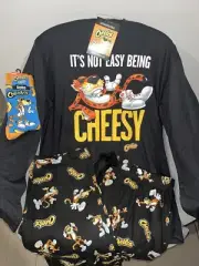 Cheetos Adult Licensed (M) Medium Winter Pjs Pyjamas Chester Cheetah & Socks