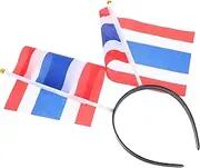 Flag Headband Head Band Patriotic Headbands National Party Headband Sport Event Headband National Party Favors Patriotic Hair Hoop Mini Thai Flag Mini Thailand Flag Plastic