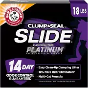 Arm Hammer SLIDE Platinum Multi-Cat Easy Clean-Up Clumping Cat Litter, 14 Days o