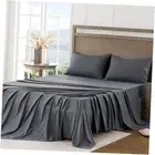 Sheet Set - Ultra Soft Sheets for Size Bed - Brushed Queen 04 - Dark Grey