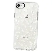 Cute Case Compatible with iPhone 7 Case, White Flowers iPhone SE 2020 Case,