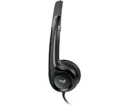 Logitech Wired USB Headset H390, Black, Noise Cancelling MIC, 1.8m Cable, In-line Audio Control 981-000485