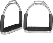 Vomeko 2 Pack Horse Riding Stirrups,Horse Saddle Tack Overshoe,with Rubber Anti-Slip Foot Mat,