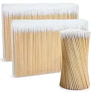 800PCS Pointed Cotton Swabs with Storage Case - Precision Tip Cotton Swabs with Wooden Sticks - Microblading Cotton Swab 4 inch - Cotton Swabs for Makeup, Tattoo Permanent Supplies
