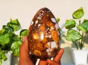 XL 120MM Yellow King Cobra Jasper Stone Minerals Metaphysical Large EGG