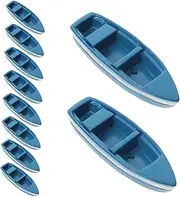 PHENOFICE Microlandscape Essential Mini Yacht Canoe Resin Boat Model Nautical Ornament for Home and Bath