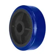 6" x 2" Blue Premium Polyurethane on Polyolefin Core - 900 lbs Cap