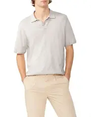 [Van Heusen] Slim Knit Silk Cotton Shirt in Oatmilk
