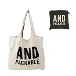 日本AND PACKABLE肩背環保購物袋-品牌款 ｜戶外、環保、風格、生活